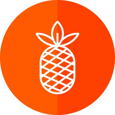 Ananas. Web simgesi basit illüstrasyon 