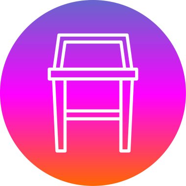 Tabure simgesi, vektör illüstrasyon arkaplanı 