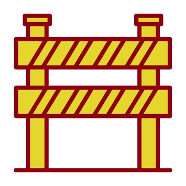 bariyer simgesi basit illüstrasyon