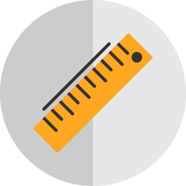 ruler icon, vector illustration simple design