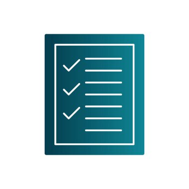 Kontrol listesi. Web simgesi basit illüstrasyon