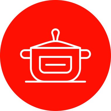 yemek kabı simgesi, vektör illüstrasyonu