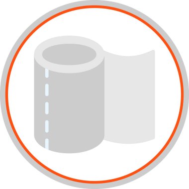 Düz tuvalet kağıdı. Basit resimleme