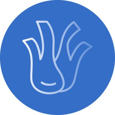 Mavi yaprak tutan bir elin vektör çizimi