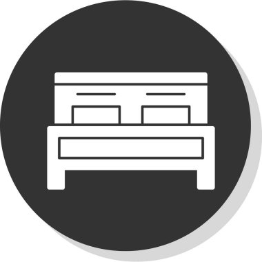 Çift yatak vektör simgesi           