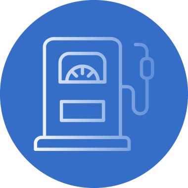 benzin istasyonu simgesi, vektör illüstrasyonu