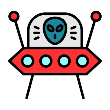 Uzaylı. Web simgesi basit illüstrasyon 