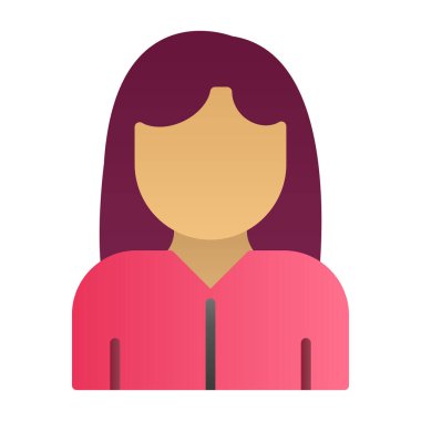 kadın avatar simgesi, vektör tasarımı 