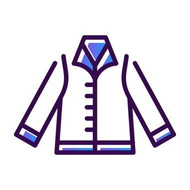 Ceket simgesi, vektör illüstrasyonu basit tasarım