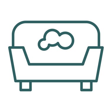 Evcil hayvan yatağı ikon vektör illüstrasyonu