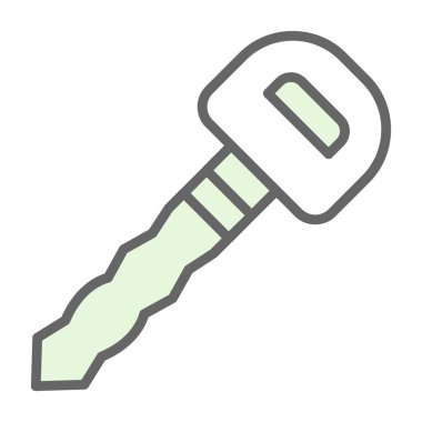 Araba anahtarı. Web simgesi basit illüstrasyon              