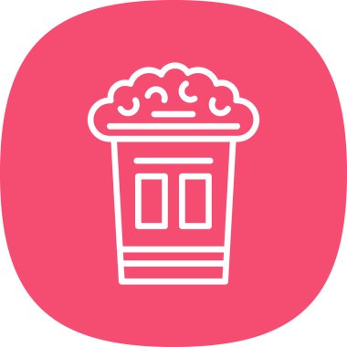 Patlamış mısır kovası. Web simgesi basit illüstrasyon