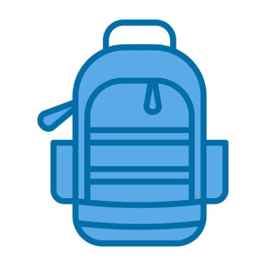 sırt çantası simgesi, vektör illüstrasyonu basit tasarım