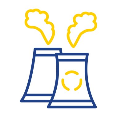 Nükleer santral simgesinin vektör çizimi