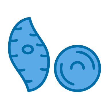 Tatlı patates ikonu vektör çizimi