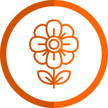 Çiçek. Web simgesi basit illüstrasyon