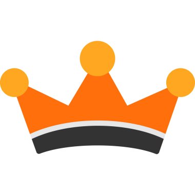 taç düz vektör simgesi 