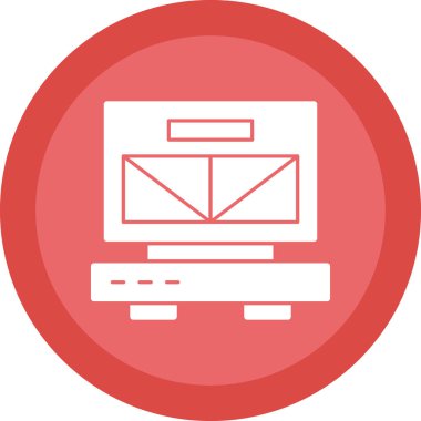 E-posta pazarlama düz vektör simgesi