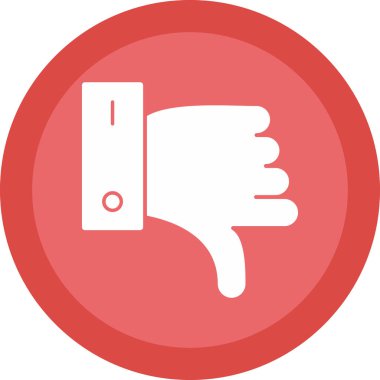 Hoşlanmamak. Web simgesi vektör illüstrasyonu 