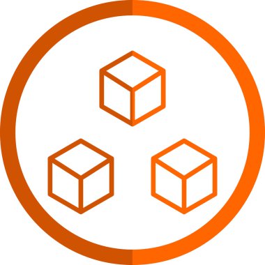 üç küp web simgesi, illüstrasyon vektörü 