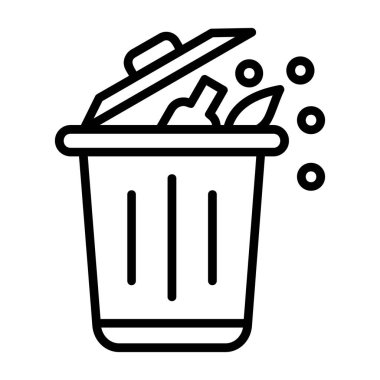 Çöp kutusu vektör illüstrasyonuName