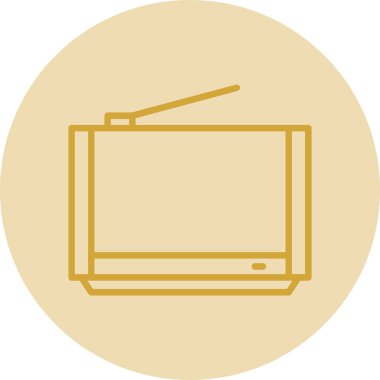 TV simgesi vektör illüstrasyonu