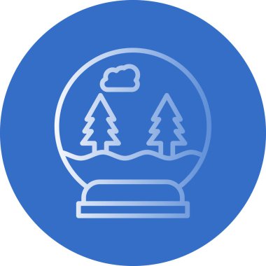 Yılbaşı Kartopu ikonu, vektör illüstrasyonu 