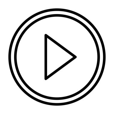 Tasarım vektörü çizilmiş düğme simgesini oynat