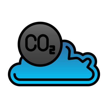 Bulutlu ve karbondioksitli co-2 emisyon