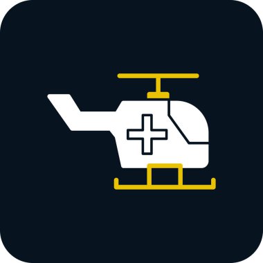 ambulans düz simgesi, web basit illüstrasyon