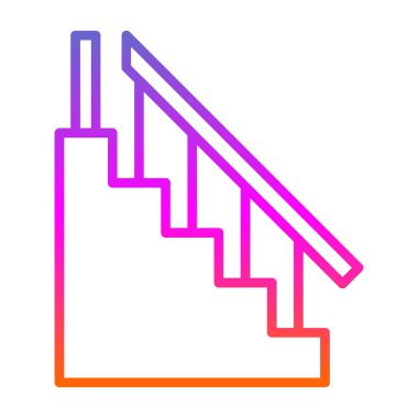 merdiven vektör düz simgesi 