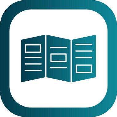 Broşür simgesi, vektör illüstrasyonu basit tasarım