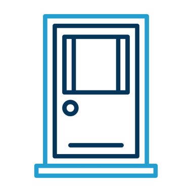 Kapı web simgesi, vektör çizim