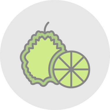 limon meyve ikonu vektör illüstrasyonu