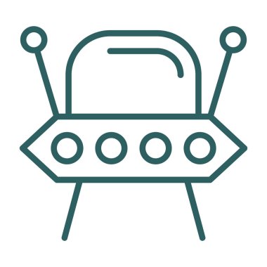 uzay gemisi kapsülü ikon vektör çizimi