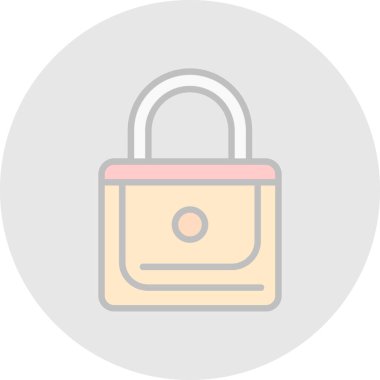 asma kilit simgesi, vektör çizimi  