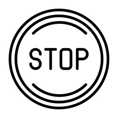 vektör ince çizgi simgesini durdur