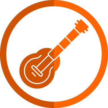 Gitar ikonu. Web için basit müzik vektör simgeleri çizimi