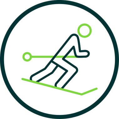 Düz kayak simgesinin vektör grafiği 