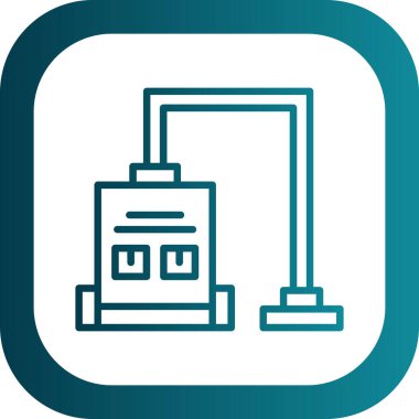 Elektrikli süpürge simge vektör çizim              