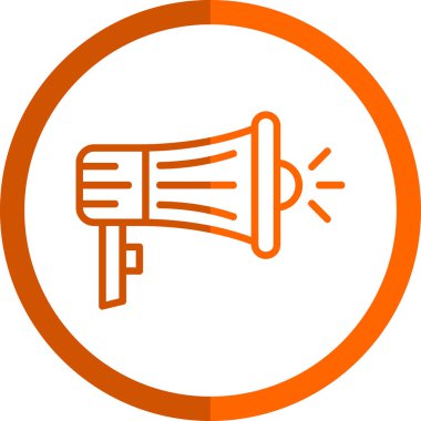 megafon simgesi, kampanya konsepti vektör illüstrasyonu