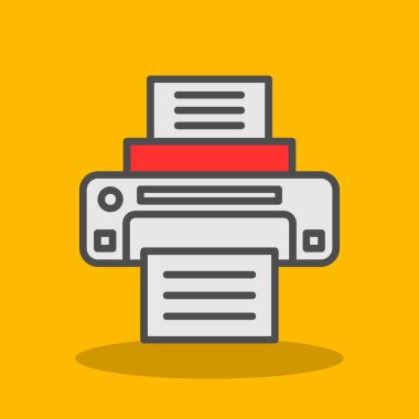  yazıcı web simgesi basit illüstrasyon