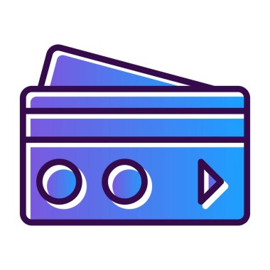 Banka Kart simgesi vektör illüstrasyonu 