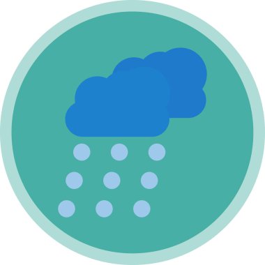 Kar bulutları hava durumu ikonu, vektör illüstrasyonu 