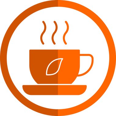 Bir fincan çay ikonu, vektör illüstrasyonu 