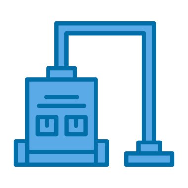 Elektrikli süpürge simge vektör çizim              