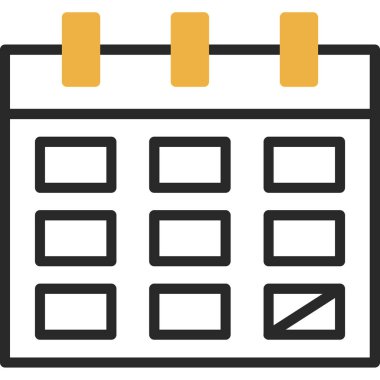 Takvim simgesi vektör illüstrasyonu