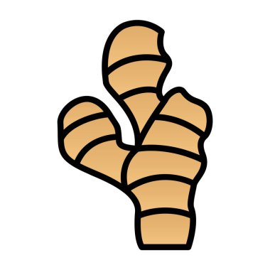 Zencefil kök simgesinin vektör illüstrasyonu 