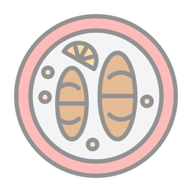 Ekmek. Web simgesi vektör illüstrasyonu