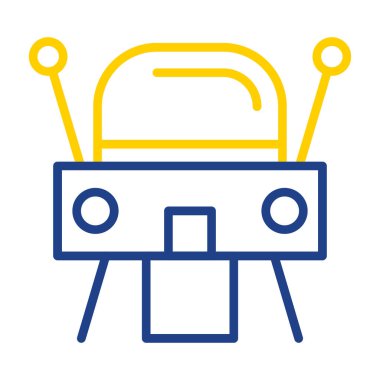 uzay gemisi kapsülü ikon vektör çizimi